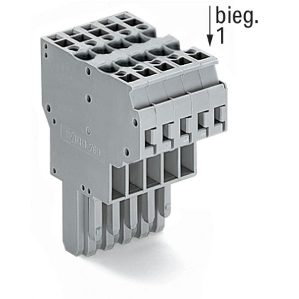2-conductor female connector CAGE CLAMP® 4 mm² gray image 6