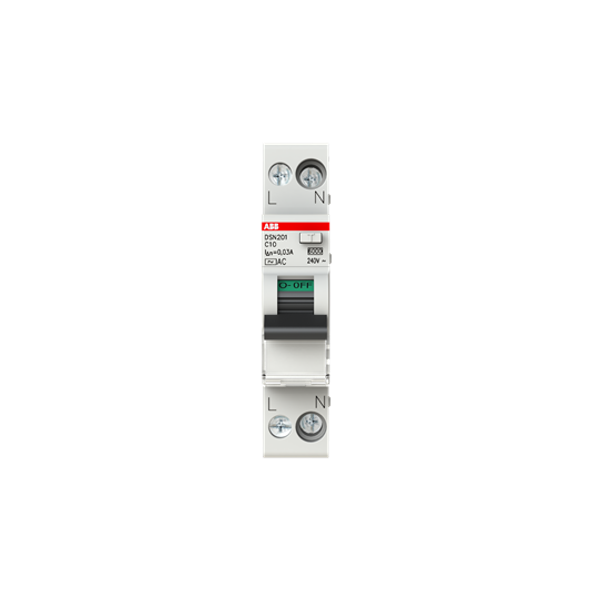 DSN201 AC-C10/0.03 Residual Current Circuit Breaker with Overcurrent Protection image 1