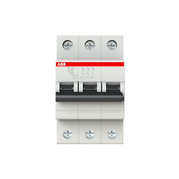 SH203L-C20 Miniature Circuit Breaker - 3P - C - 20 A image 1