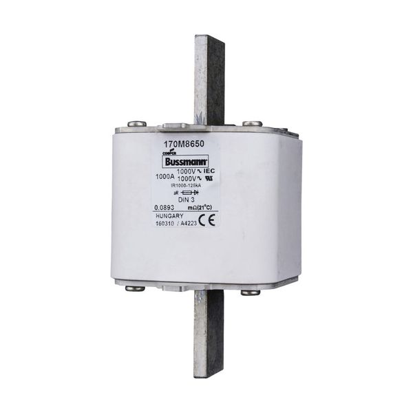 Fuse-link, high speed, 1000 A, AC 1000 V, DIN 3, 90 x 75 x 150 mm, aR, DIN, IEC, single indicator image 9