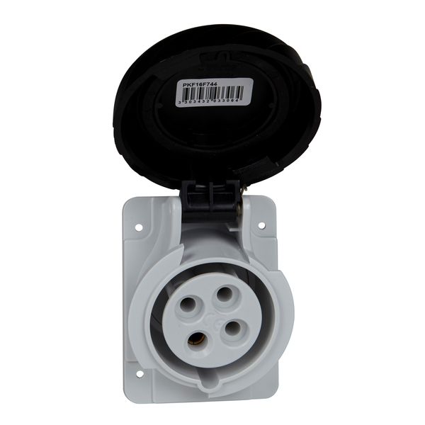 PratiKa socket - screw - angled - 32A - 3P + N + E - 480...500 V AC - panel image 1