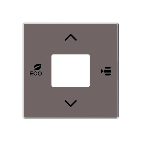 CP-RTC-FC-85TP Cover f@h RTC FC Sky for Thermostat Central cover plate Brown - Sky Niessen image 1