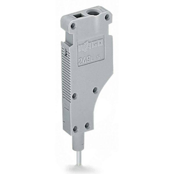 L-type end module modular with rigid contact pin gray image 1