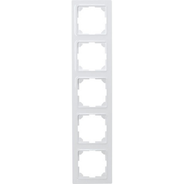5-way universal frames in E-Design55, polar white mat image 1