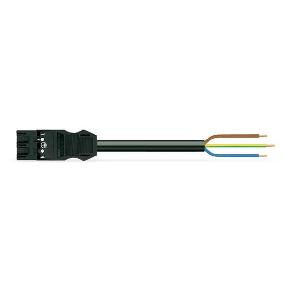 pre-assembled connecting cable;Eca;Plug/open-ended;black image 2