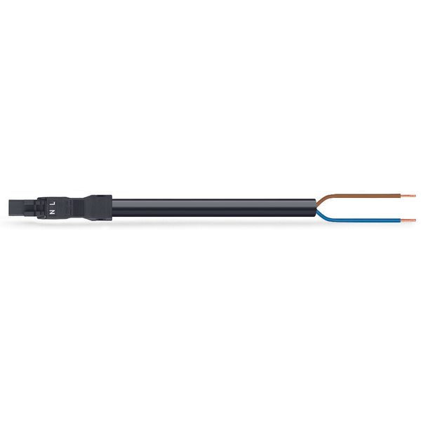 pre-assembled connecting cable;Eca;Plug/open-ended;black image 2