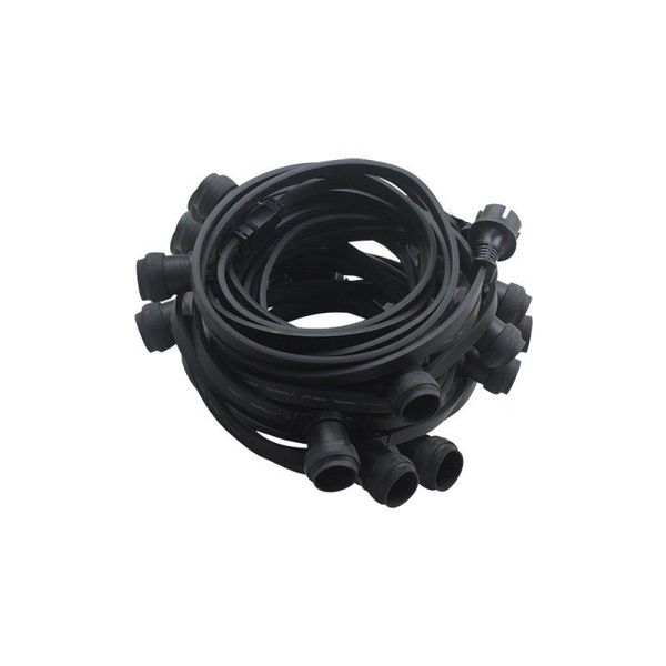 Cable with lampholder E27 20m illu-20 BLACK image 1