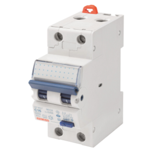 COMPACT RESIDUAL CURRENT CIRCUIT BREAKER WITH OVERCURRENT PROTECTION - MDC 100 - CURVE B - 2P 6A 30mA - TYPE A IMPULSE RESISTANT - 2 MODULES image 1