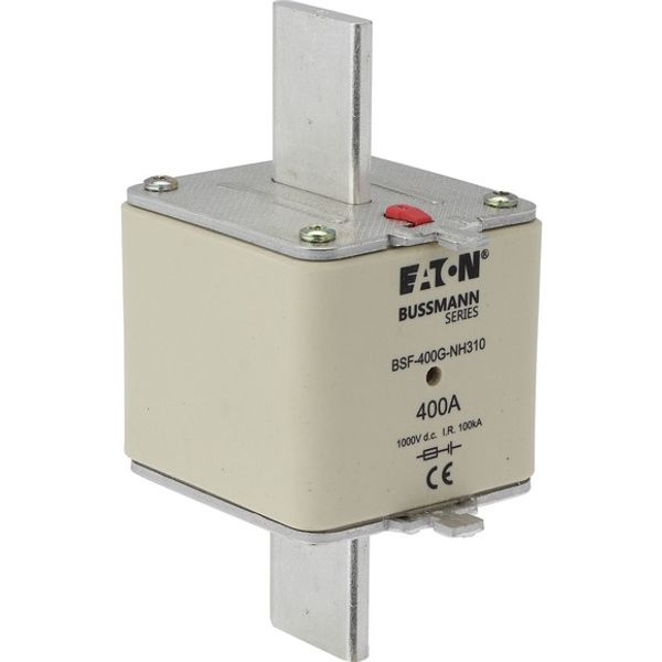 Fuse-link, high speed, 400 A, DC 1000 V, NH3, 71 x 76 x 150 mm, gBat, IEC, blade connection image 3