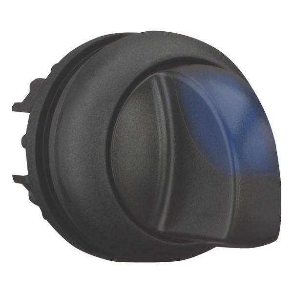 Illuminated selector switch actuator, RMQ-Titan, With thumb-grip, maintained, 3 positions, Blue, Bezel: black image 10