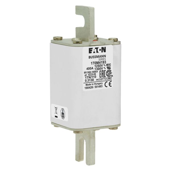 Fuse-link, high speed, 400 A, AC 1250 V, size 1, 53 x 66 x 138 mm, aR, DIN, IEC, type T indicator image 17