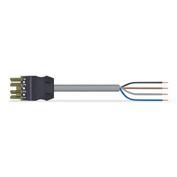 pre-assembled connecting cable;Eca;Socket/open-ended;light green image 2