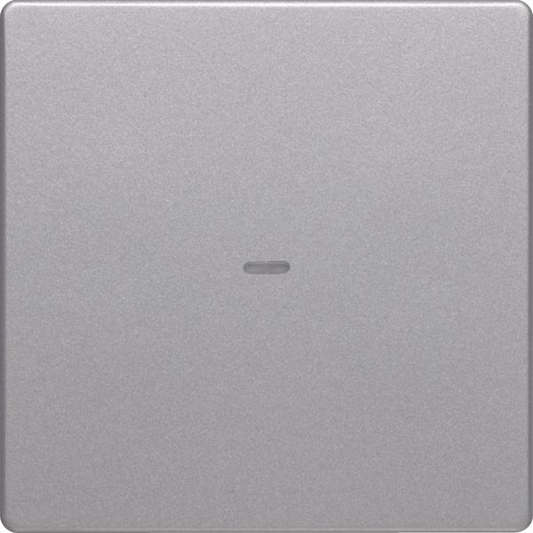 Cover push-button module 1g clear lens, KNX - Q.1/Q.3/Q.7, alu velvety image 1