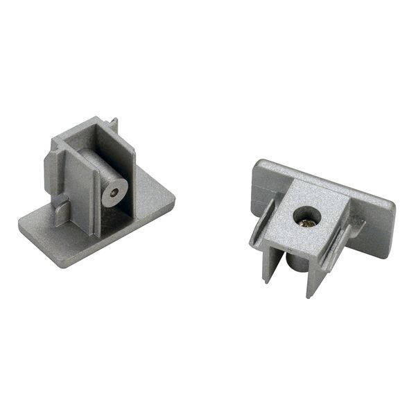 End caps for 1-phase high-voltage track, 2pcs., silvergrey image 1