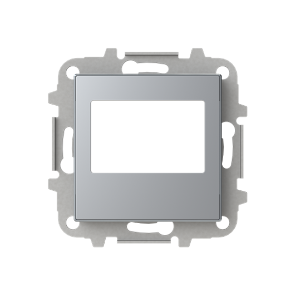 8568 PL Cover plate for radio/remote control modules - Silver Radio receiver Central cover plate Silver - Sky Niessen image 1