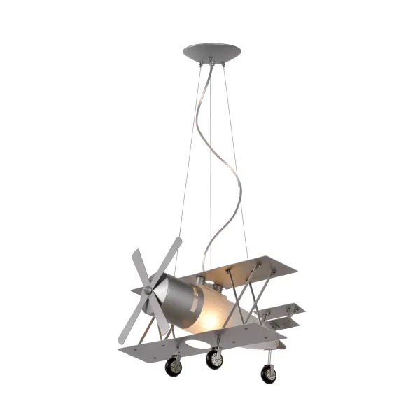 FOCKER Pendant E27 L44 W50 H80cm Satin Silver image 1