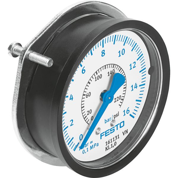 FMAP-63-16-1/4-EN Flanged precision pressure gauge image 1