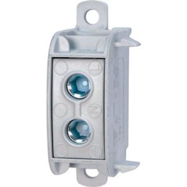 Block terminal / terminal, 2.5-50mm², 1p, 150A, snap-fit, screwable, dome attachment image 2