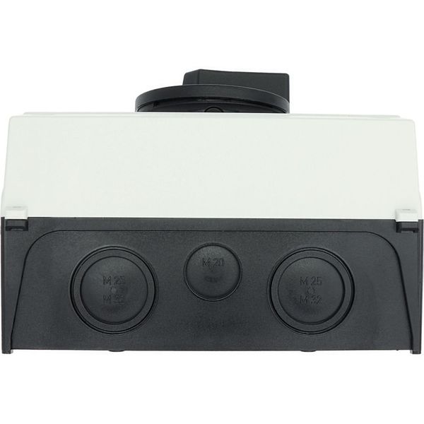 Main switch, P3, 63 A, surface mounting, 3 pole + N, STOP function, With black rotary handle and locking ring, Lockable in the 0 (Off) position image 24