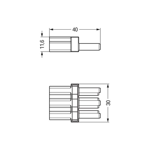 Intermediate coupler 3-pole Cod. A black image 4