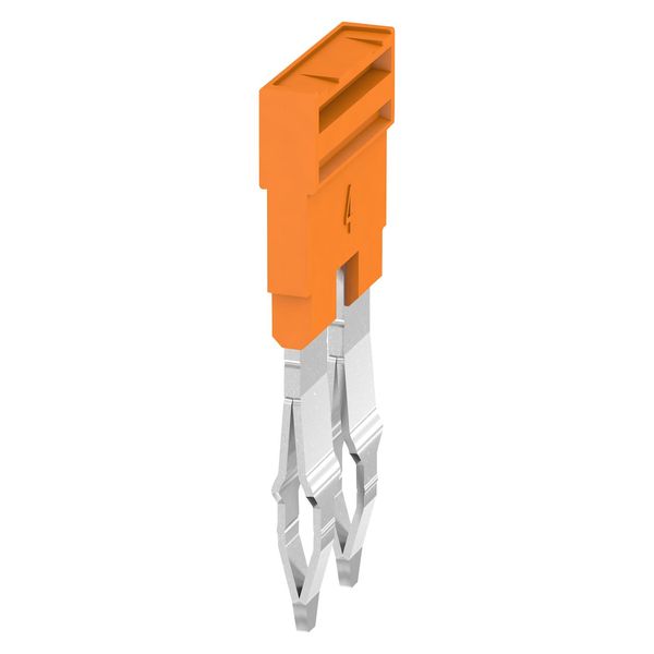 Cross connection ZQV 4N/2, W-Series, for the terminals, No. of poles: 2, Orange, Weidmuller image 2