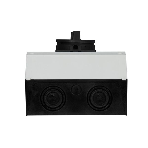 Main switch, P3, 100 A, surface mounting, 3 pole, 1 N/O, 1 N/C, STOP function, With black rotary handle and locking ring, Lockable in the 0 (Off) posi image 78