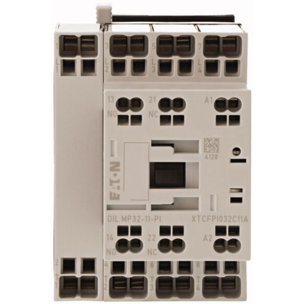 Contactor, 4 pole, AC operation, AC-1: 32 A, 1 N/O, 1 NC, 110 V 50 Hz, 120 V 60 Hz, Push in terminals image 1