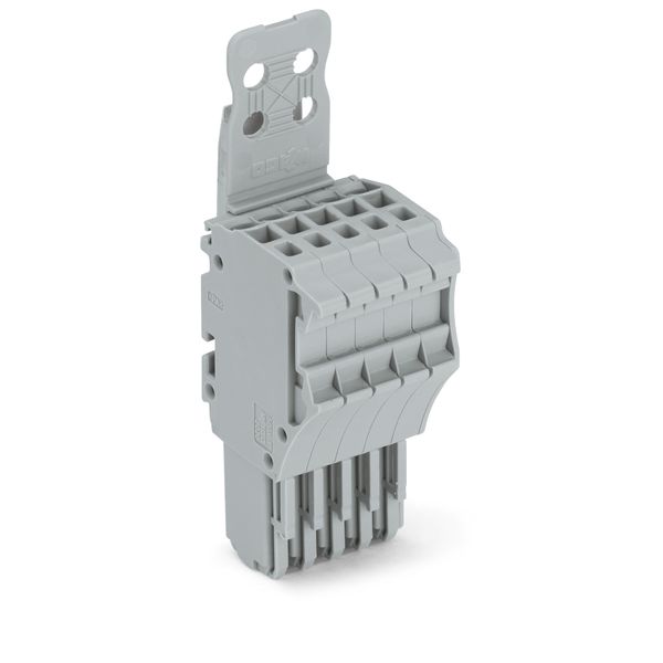 1-conductor female connector Push-in CAGE CLAMP® 1.5 mm² gray image 1