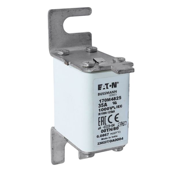 Fuse-link, high speed, 35 A, AC 1000 V, size 00, 30 x 47 x 98 mm, aR, DIN, IEC, single indicator image 12