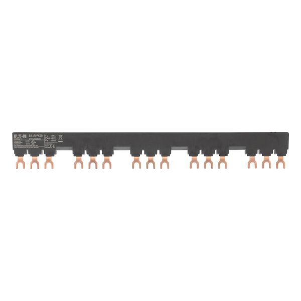 Three-phase busbar link, Circuit-breaker: 5, 261 mm, For PKZM0-... or PKE12, PKE32 without side mounted auxiliary contacts or voltage releases image 6