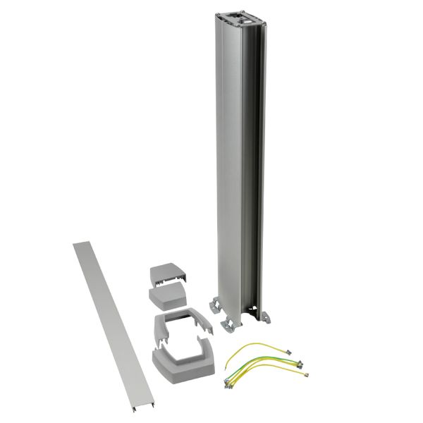 Mini column direct clipping 2 compartments 0.68m aluminium image 2