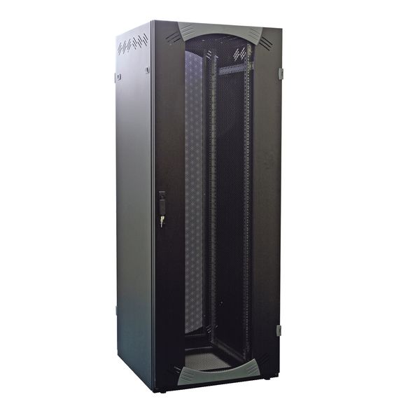 Floor-Standing Server Rack 42U W800D1000 Fixed 19" Perf. Door R9011 image 3