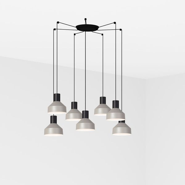 KOMBO GRAY PENDANT LAMP ø200 1X E27 7L image 1