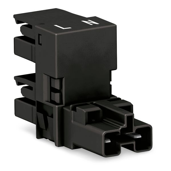 h-distribution connector 2-pole Cod. A black image 1