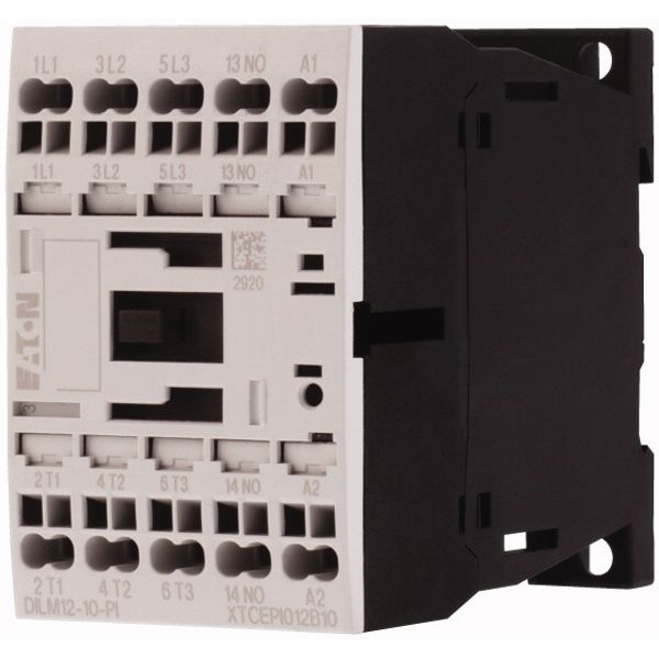 Contactor, 3 pole, 380 V 400 V 5.5 kW, 1 N/O, 110 V 50 Hz, 120 V 60 Hz, AC operation, Push in terminals image 2
