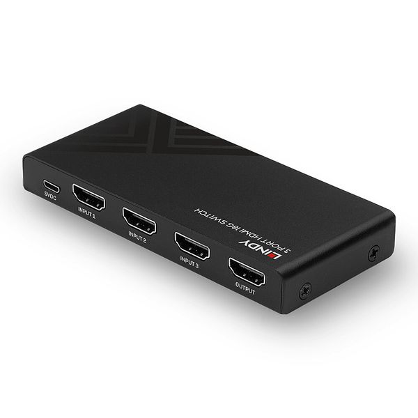 3 Port HDMI 18G Switch Switch between 3 4K@60Hz source devices when connected to a single display image 2