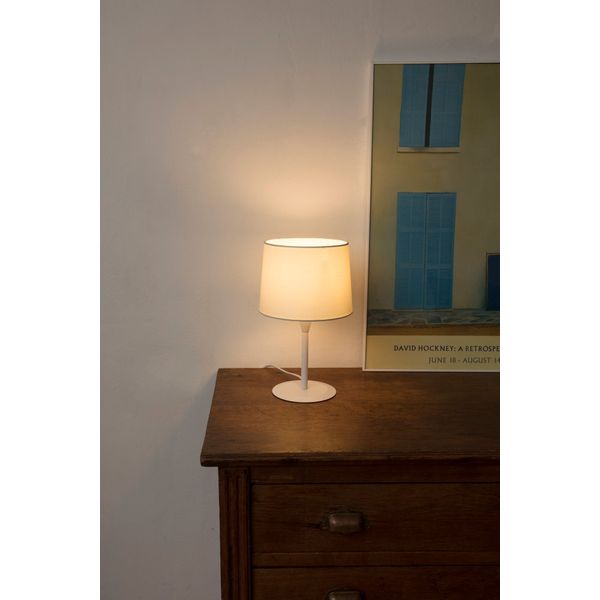 CONGA WHITE TABLE LAMP E27 ø215*160*ø190 BEIGE LAM image 2