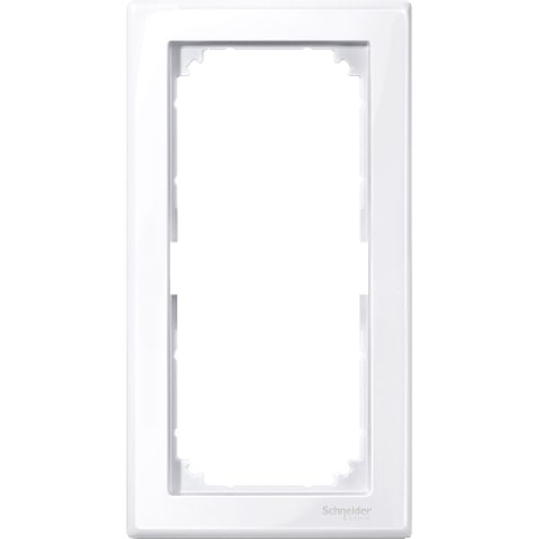 M-Smart frame, 2-gang without central bridge piece, active white, glossy image 2