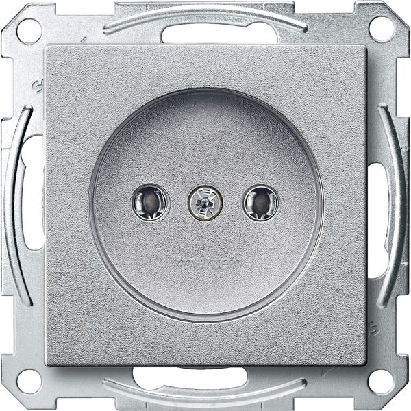 Socket-outlet without earthing contact, screw terminals, aluminium, System M image 4