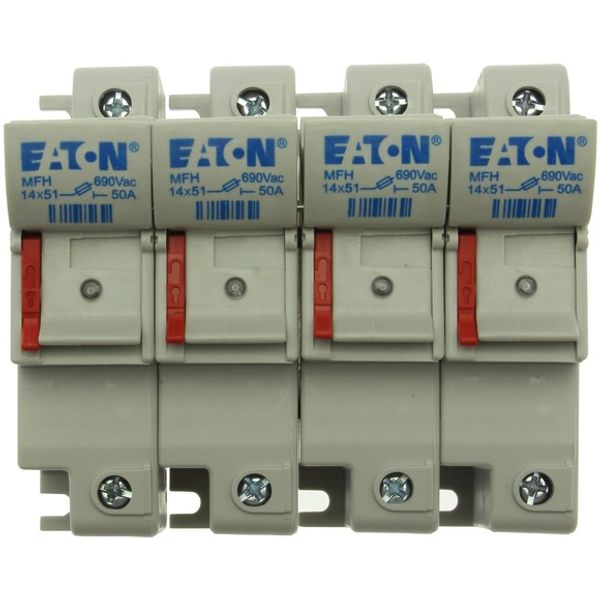 Fuse-holder, low voltage, 50 A, AC 690 V, 14 x 51 mm, 4P, IEC, with indicator image 2