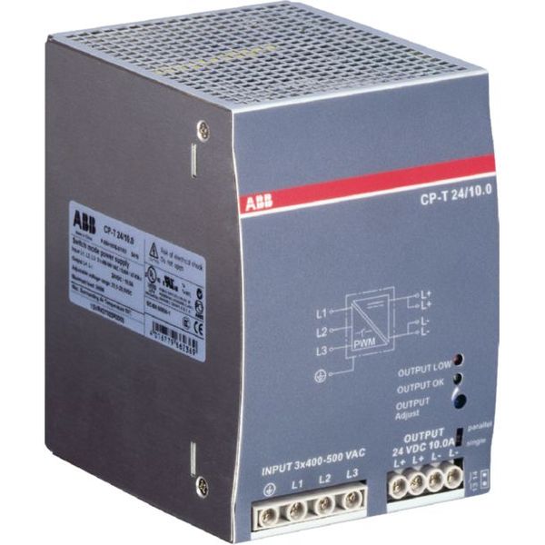 CP-T 24/10.0 Power supply In: 3x400-500VAC Out: 24VDC/10.0A image 1