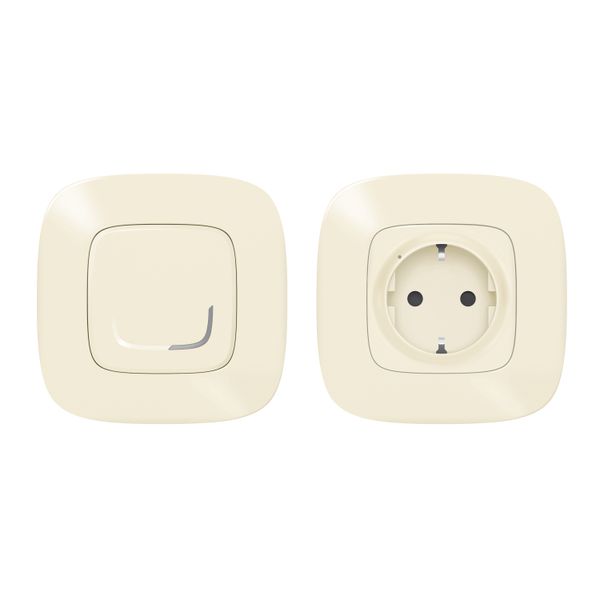 READY-TO-CONNECT OUTLET PACK - 1 SCHUKO  OUTLET+1 REMOTE SWITCH VALENA ALLURE IV image 1