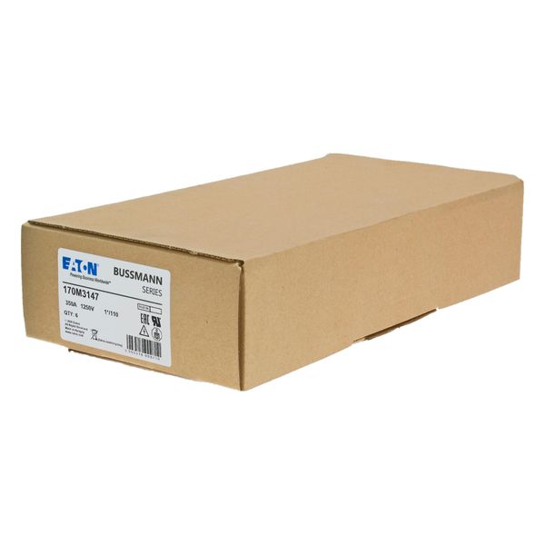 Fuse-link, high speed, 350 A, AC 1250 V, compact size 1, 45 x 45 x 138 mm, aR, DIN, IEC, single indicator image 10