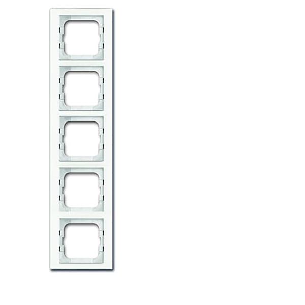 1725-280 Cover Frame Busch-axcent® white glass image 1
