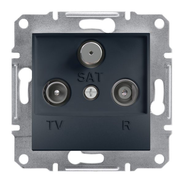 Asfora, TV-R-SAT ending socket, 1dB, anthracite image 3