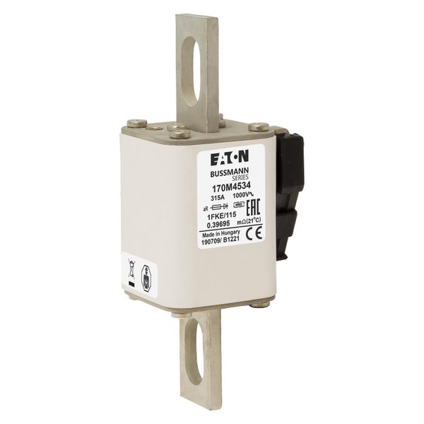 Fuse-link, high speed, 315 A, AC 1000 V, size 1, 51 x 68 x 102 mm, aR, IEC, single indicator image 12