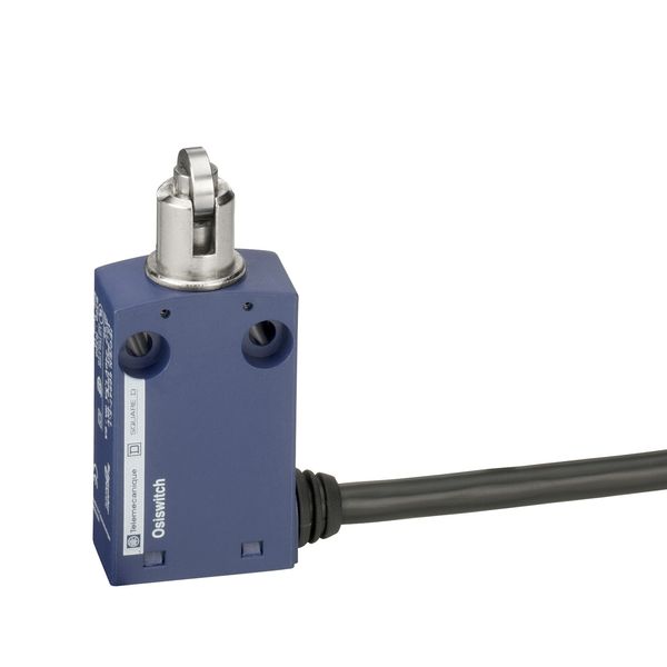 Limit switch, Limit switches XC Standard, XCMN, steel roller plunger, 1NC+1 NO, snap, 2 m image 1