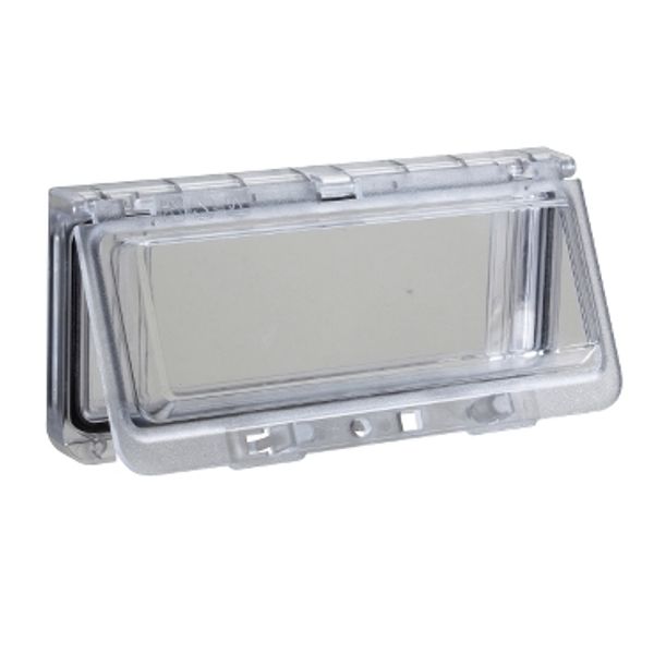 Plastic window with hinged transparent cover, L78xW165xD25mm. image 3
