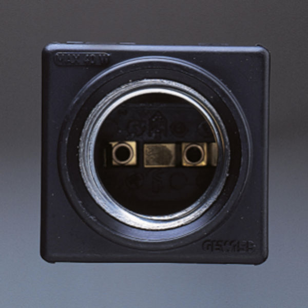 LAMP HOLDER - E27 - MAX 40W - BLACK - 2 MODULES - SYSTEM image 1