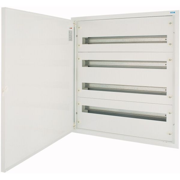 Complete flush-mounted flat distribution board, white, 33 SU per row, 6 rows, type C image 1